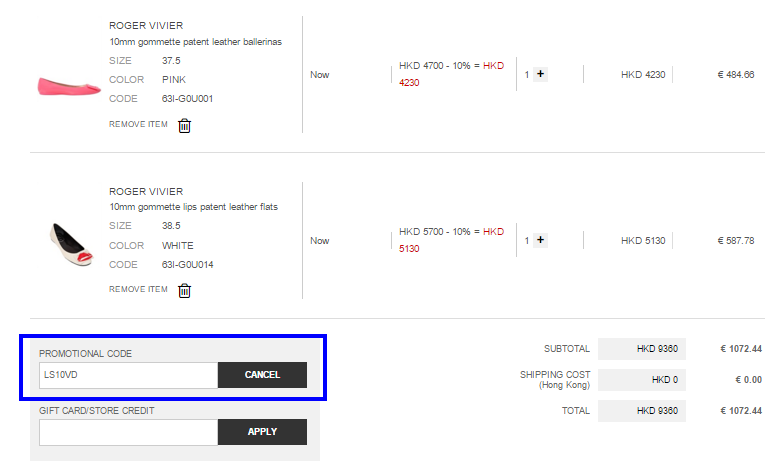 Roger Vivier Shoe Size Chart