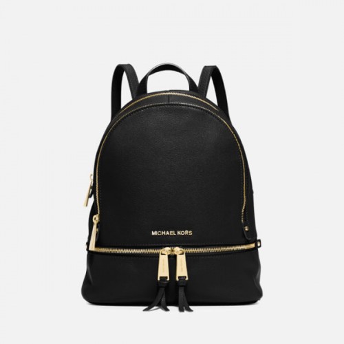 rhea zip backpack black color